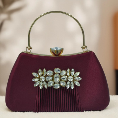 troveo Party Maroon  Clutch