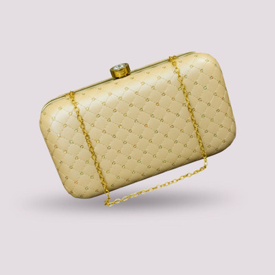 Vyom Aura Party Cream, Gold  Clutch