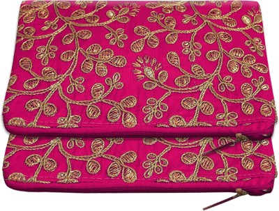 KUBER INDUSTRIES Casual, Formal, Party Pink  Clutch(Pack of: 2)