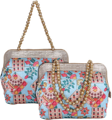 KUBER INDUSTRIES Casual Blue  Clutch(Pack of: 2)