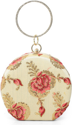 Tanishqa Creations Party, Casual Gold  Clutch