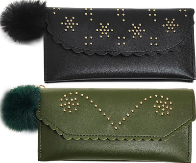 Mahabal Casual, Party, Formal Black, Green  Clutch
