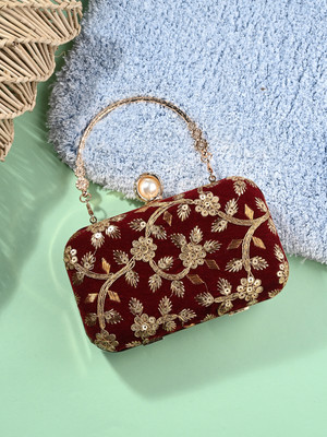 ANOUK Party Maroon  Clutch