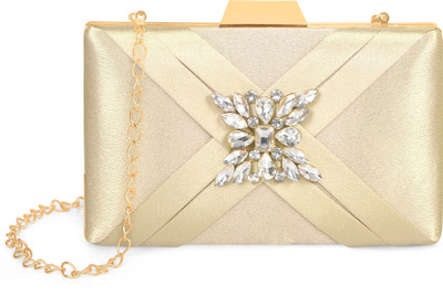 Misha Casual, Formal, Party Gold  Clutch