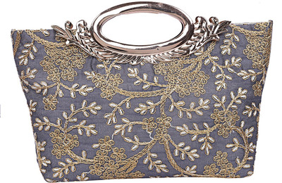 KUBER INDUSTRIES Party Grey  Clutch