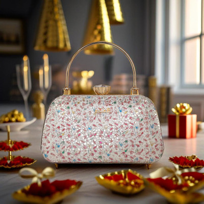 Altair Party Pink, Silver  Clutch