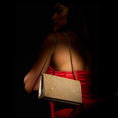 LINO PERROS Party Gold  Clutch