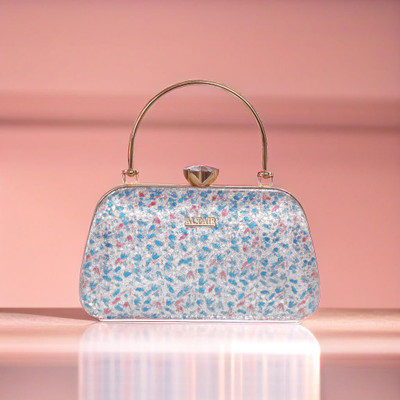 Altair Party Blue, Silver  Clutch