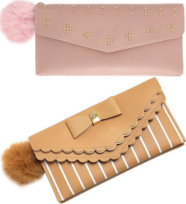 Mahabal Casual, Party, Formal Beige, Cream  Clutch(Pack of: 2)