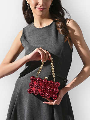 Lavie Luxe Party Red  Clutch