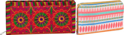 Sunesh Creation Casual, Party Multicolor, Orange  Clutch
