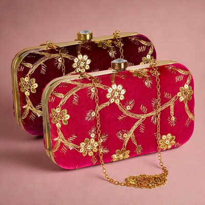 KUBER INDUSTRIES Casual Multicolor  Clutch(Pack of: 2)