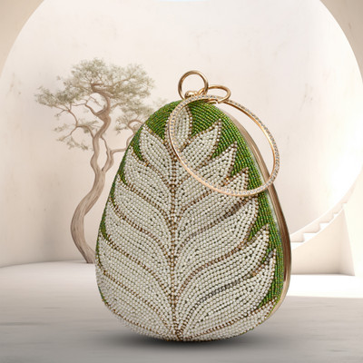 FOR THE BEAUTIFUL YOU Party Green  Clutch