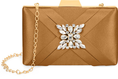 Misha Casual, Formal, Party Brown  Clutch