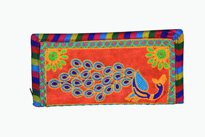 Sunesh Creation Casual, Party Orange  Clutch