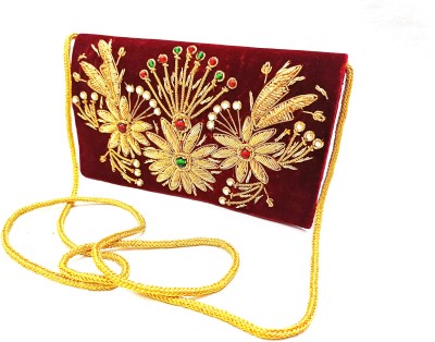 Fashion Overseas Party Maroon  Clutch