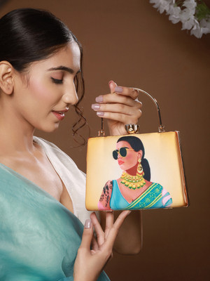 Priyaasi Casual Yellow  Clutch