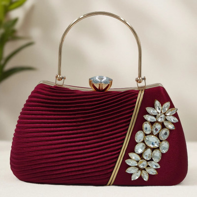 troveo Party Maroon  Clutch