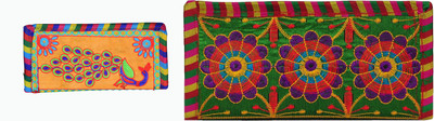 Sunesh Creation Casual, Party Yellow, Green  Clutch