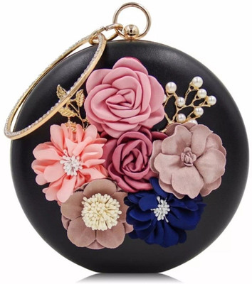 Tooba Handicraft Party Black  Clutch