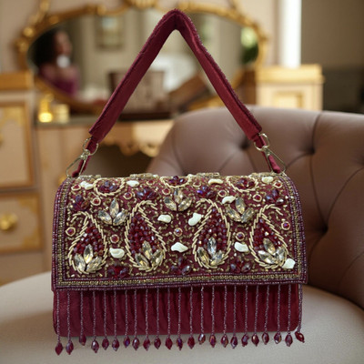 nicoberry Party Maroon  Clutch