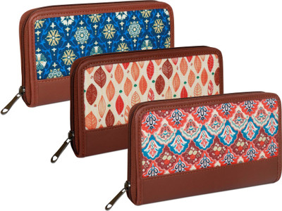 NFI essentials Casual Multicolor  Clutch(Pack of: 3)