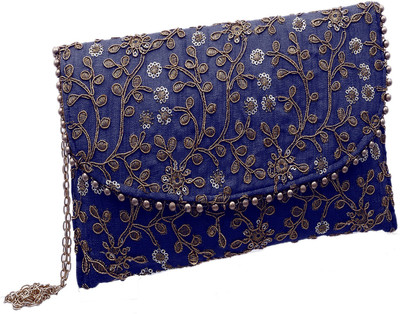 KUBER INDUSTRIES Party Blue  Clutch