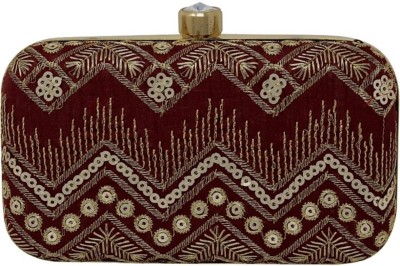 BABERWAL ENTERPRISES Casual, Formal, Party, Sports Maroon  Clutch