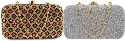 HouseOfCommon Casual, Formal, Party, Sports Multicolor  Clutch(Pack of: 2)