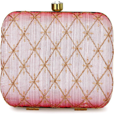 Tooba Handicraft Party Pink  Clutch