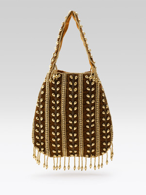 ANOUK Women Gold, Brown Pouch Potli