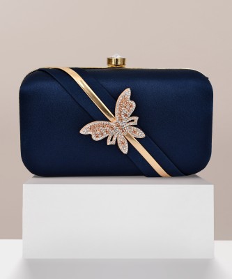 FOR THE BEAUTIFUL YOU Party, Casual Blue  Clutch