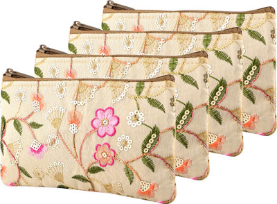 KUBER INDUSTRIES Casual Yellow  Clutch(Pack of: 4)
