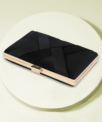 FOR THE BEAUTIFUL YOU Casual, Party, Formal Black  Clutch