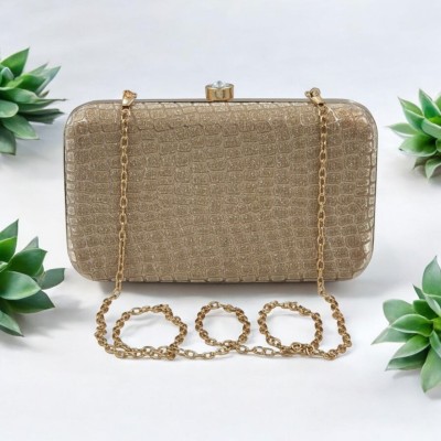 AK Casual, Party, Formal Gold  Clutch