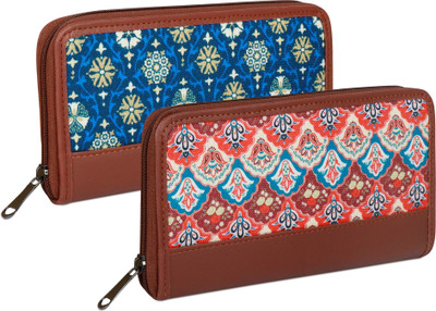 NFI essentials Casual Multicolor  Clutch(Pack of: 2)