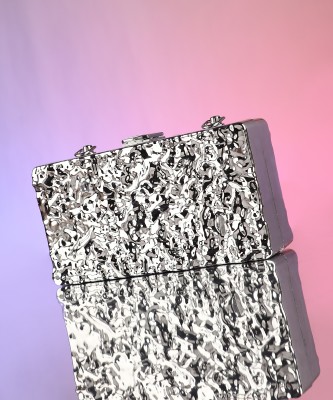 Haute Sauce Party Silver  Clutch