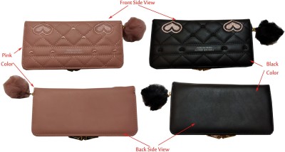 Kids Gen Co Casual, Formal, Party Black, Pink  Clutch(Pack of: 2)