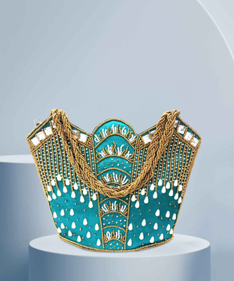 Zari and Fashion Party Green  Clutch