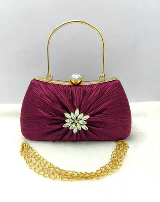 CLIX Party Maroon  Clutch