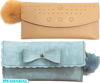 Mahabal Casual, Party, Formal Cream, Grey  Clutch(Pack of: 2)