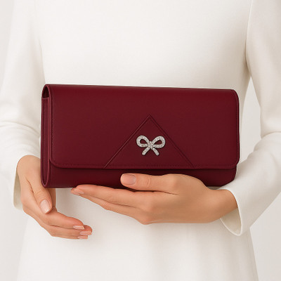 Reshu Casual Maroon  Clutch