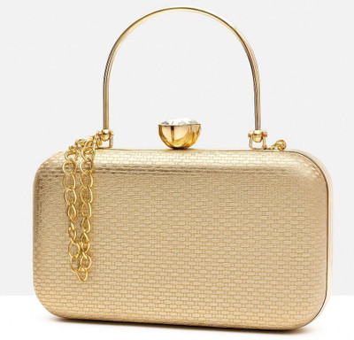 STLEX Casual, Formal, Party Gold  Clutch
