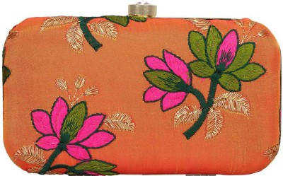 Tanishqa Creations Casual, Party Orange  Clutch