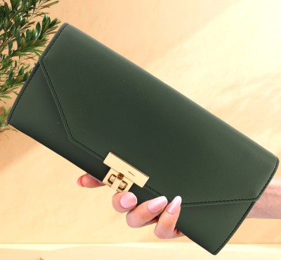 ASSUENTERPRISES Casual, Formal, Party, Sports Green  Clutch