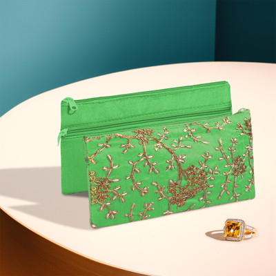KUBER INDUSTRIES Casual Green  Clutch