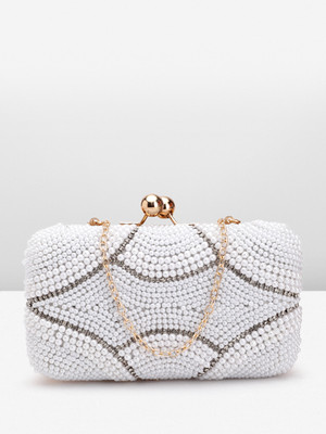 Fabbhue Party White  Clutch