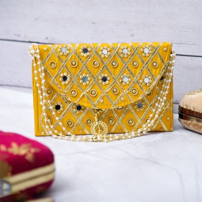 KUBER INDUSTRIES Casual Yellow  Clutch