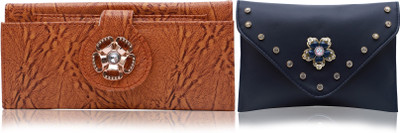 FLANKER Casual, Party, Sports, Formal Blue, Red  Clutch(Pack of: 2)