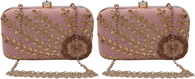 KUBER INDUSTRIES Party Gold  Clutch(Pack of: 2)